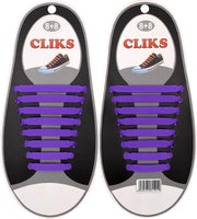 CLIKS elastische veters paars/lila - elastieken veters - kids - volwassenen