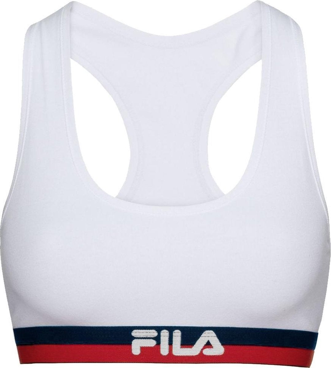 Fila Woman Bra Elastic Band Sportbeha Wit  maat L