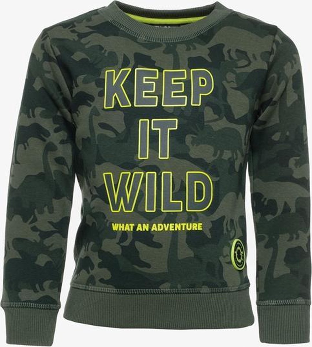 TwoDay jongens sweater met dino print - Groen - Maat 122/128