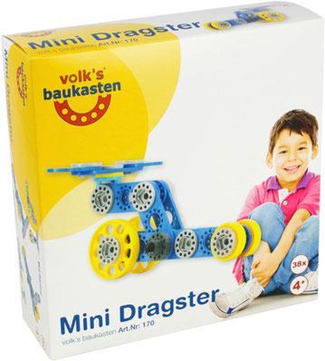 Volks Dragster - Raceauto 38 delig bouwset vanaf 4 jaar