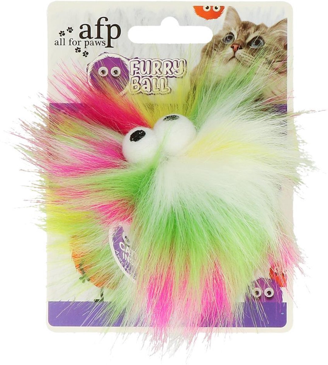 AFP Furry Fluffy Ball Yellow