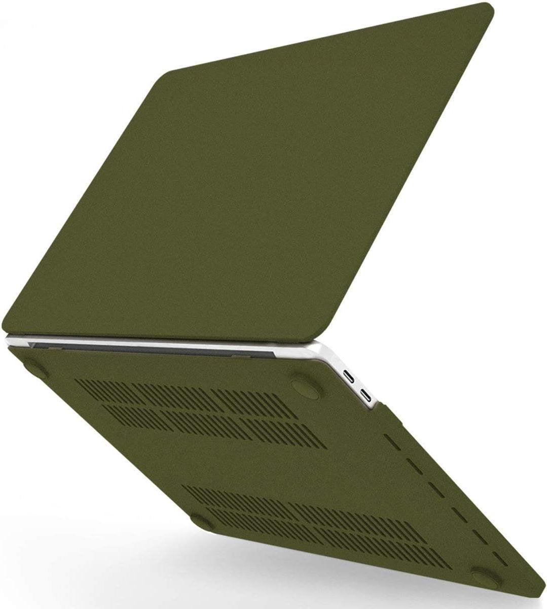 Shieldcase Macbook Pro 13 inch 2020 hardcase - zand legergroen