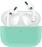 Apple AirPods Pro Hoesje - Mint Groen - Mint Blauw -  Siliconen - Case - Cover - Soft case - Groen - Blauw