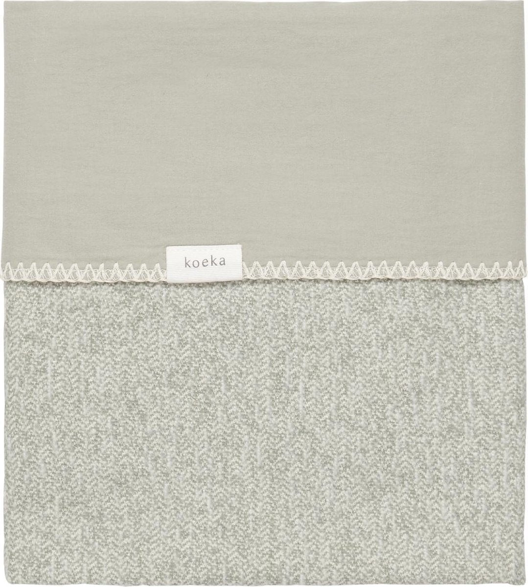 Koeka Wiegdeken Vigo flanel - shadow green/leaf 75x100cm