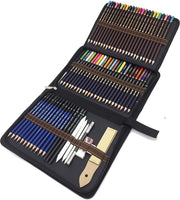 BOTC 97-delige potloodset - Tekenset -Kleurpotloden - Houtskool - met Etui - tekenaccessoires Potloden Schetspennen set