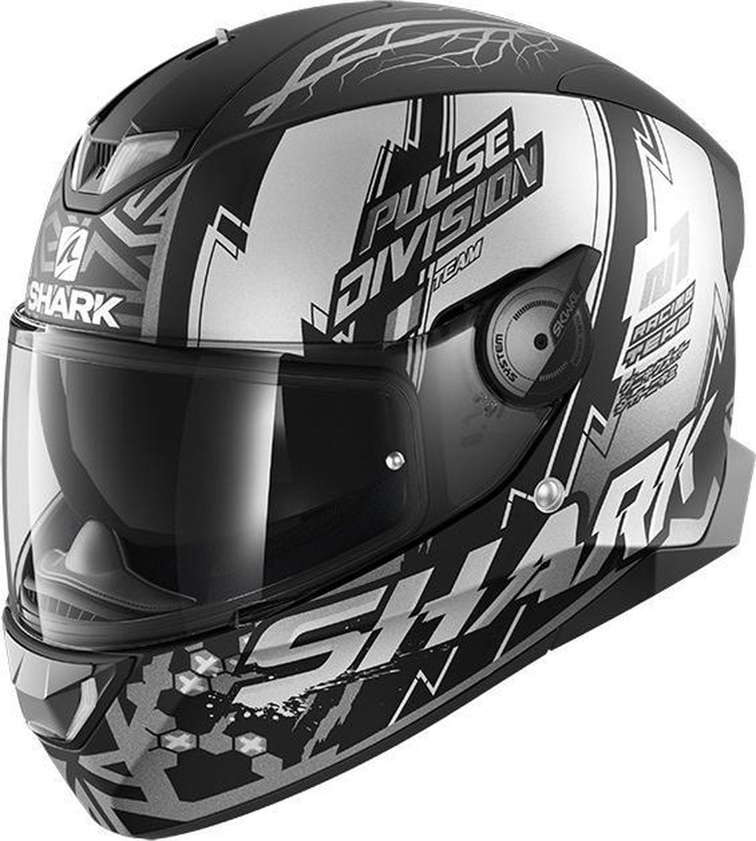 Shark Skwal 2 Noxxys Mat Zwart Anthracite Zilver KAS Integraalhelm - Motorhelm -  Maat XL