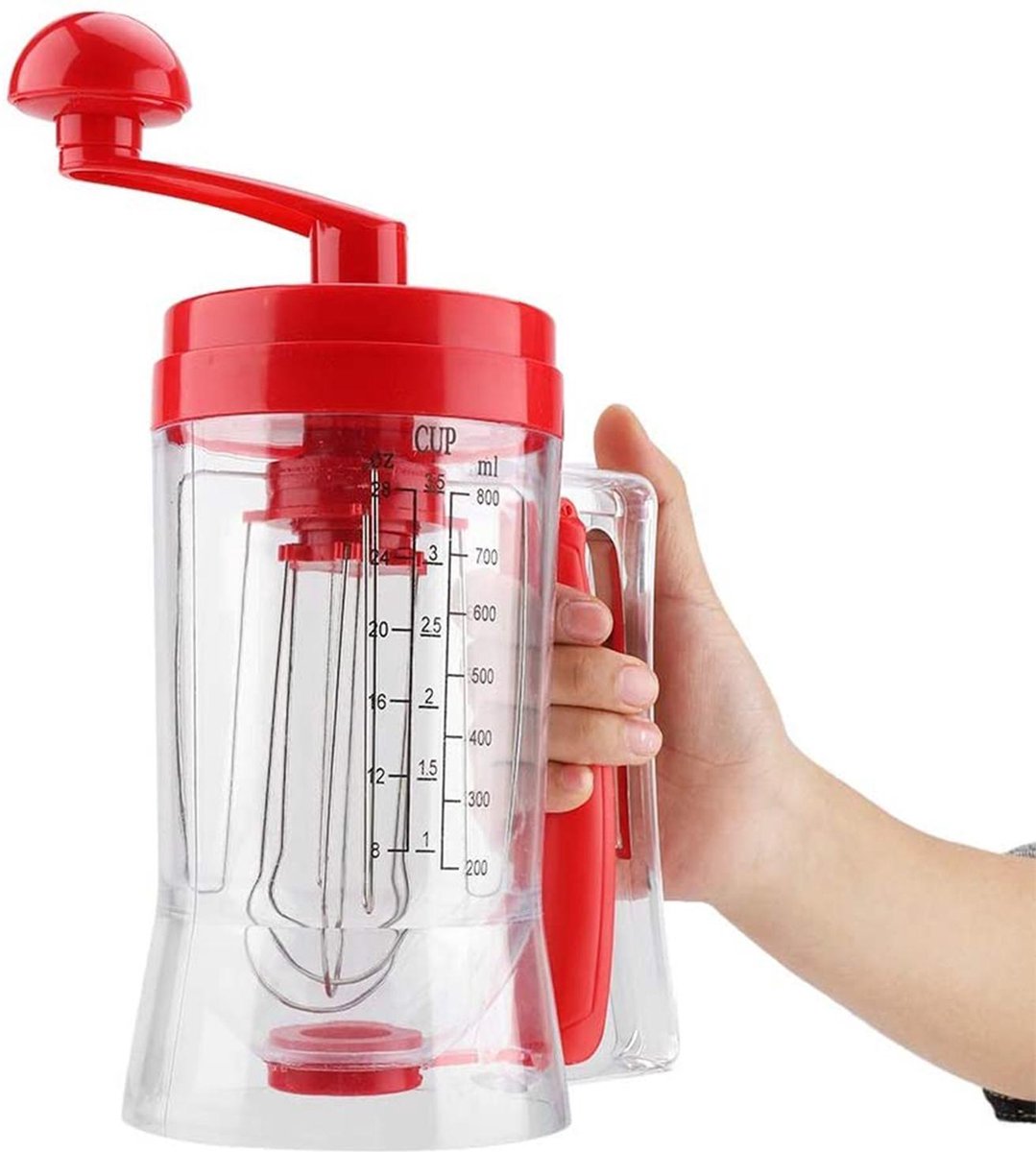 Pannenkoek mixer - voor de perfecte wafels – pannenkoeken – pannenkoek - cupcakes – muffins – Pannenkoeken – pannenkoekenmaker – poffertjesmaker - pannekoeken vorm - crepe maker - pannekoek