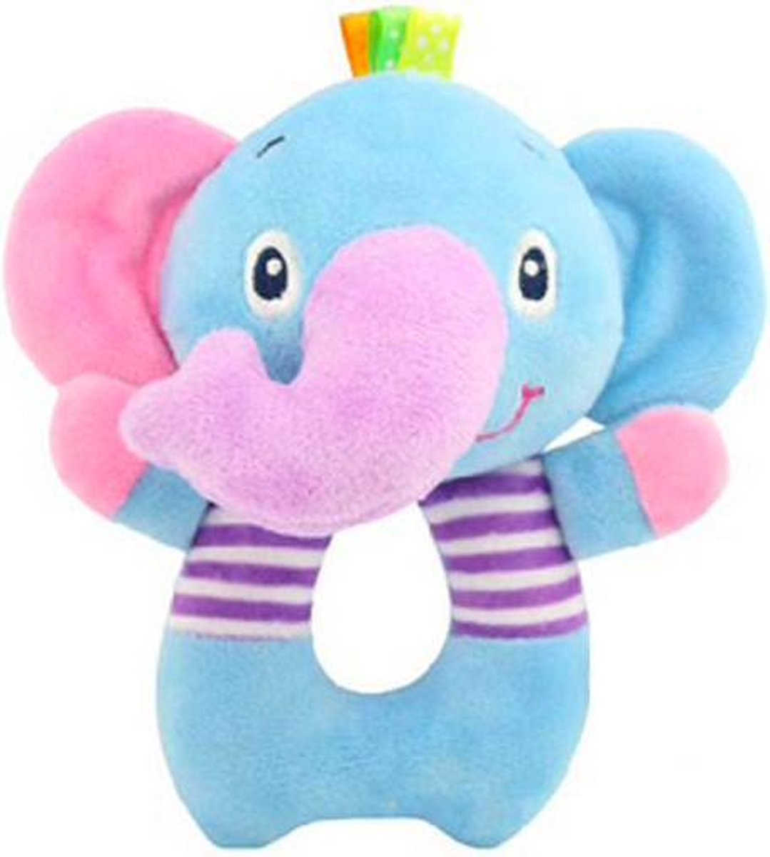 JillyBee - Speelgoed - Rammelaar - Knuffel - Olifant - Multicolor