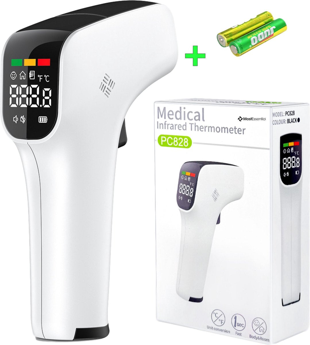 MostEssential Premium Infrarood Thermometer – Contactloze Thermometer