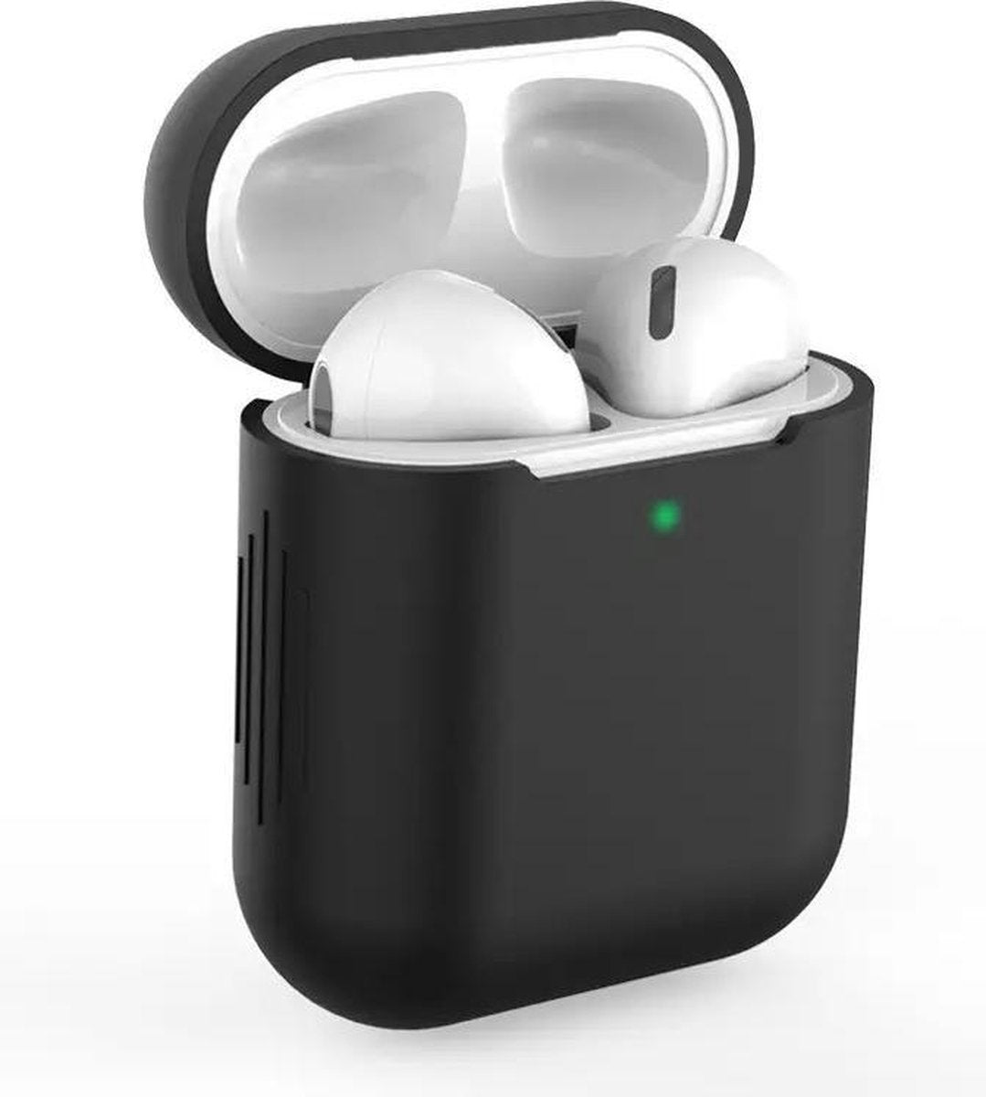 AirPods hoesje case cover zwart - siliconen hoesje - schokabsorberend rubber