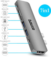 Douxe USB-C Hub - 7 in 1 - Power en data - Grijs