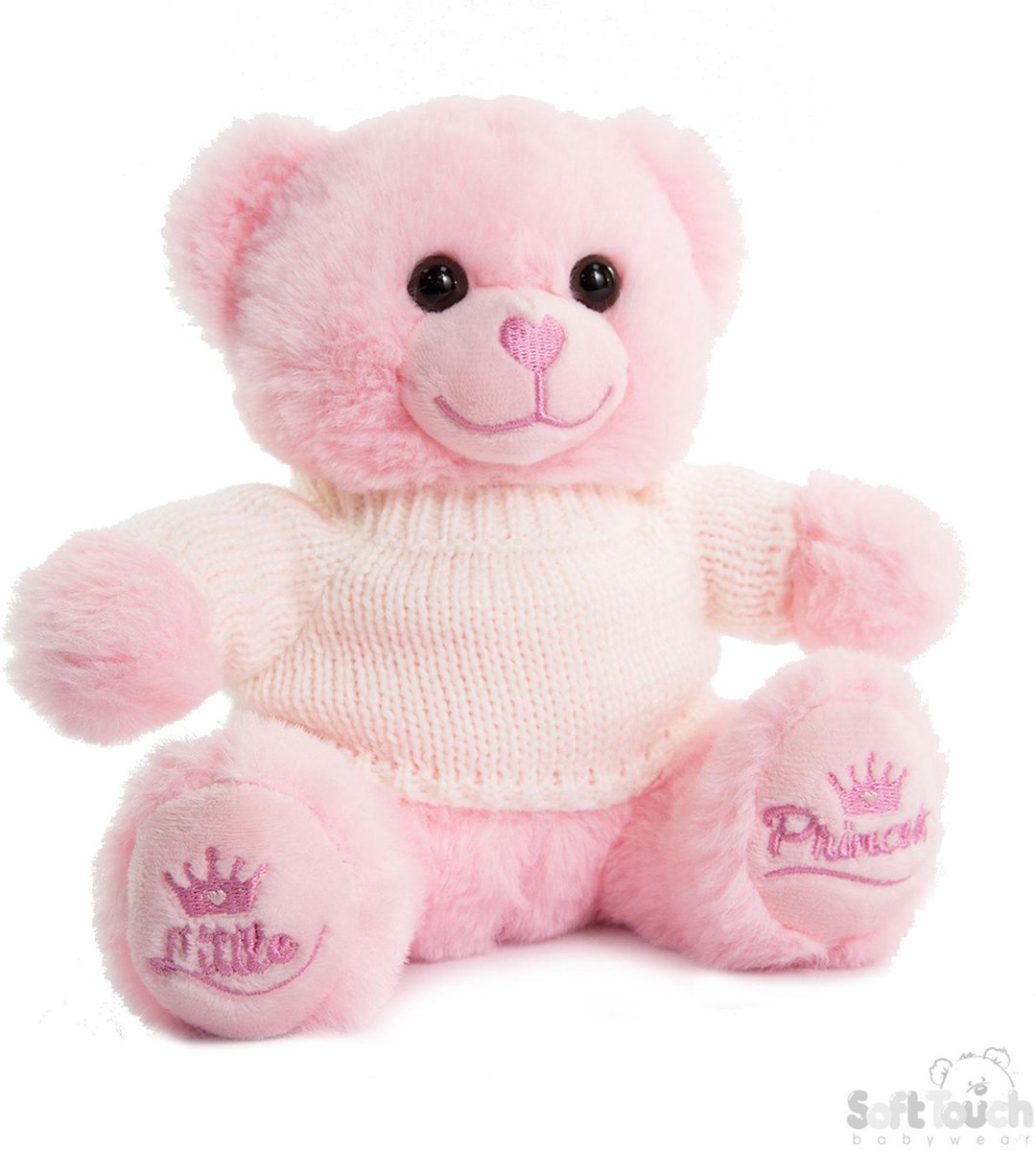 Soft Touch Knuffelbeer Met Sweater Junior 20 Cm Pluche Roze