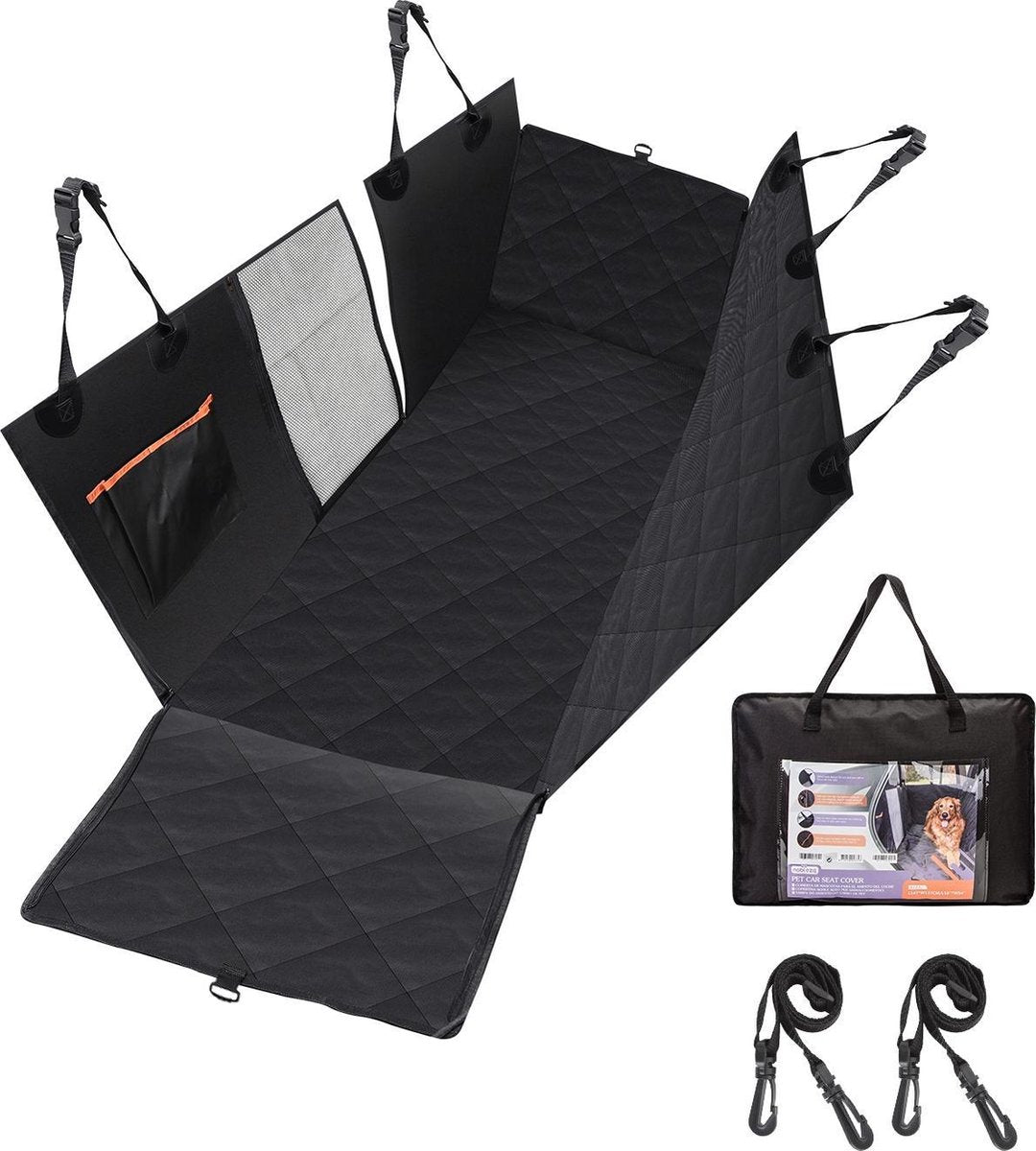 Nobleza 41QJL - Hondendeken Auto - Achterbank - Kofferbak - 147x137 cm - Zwart