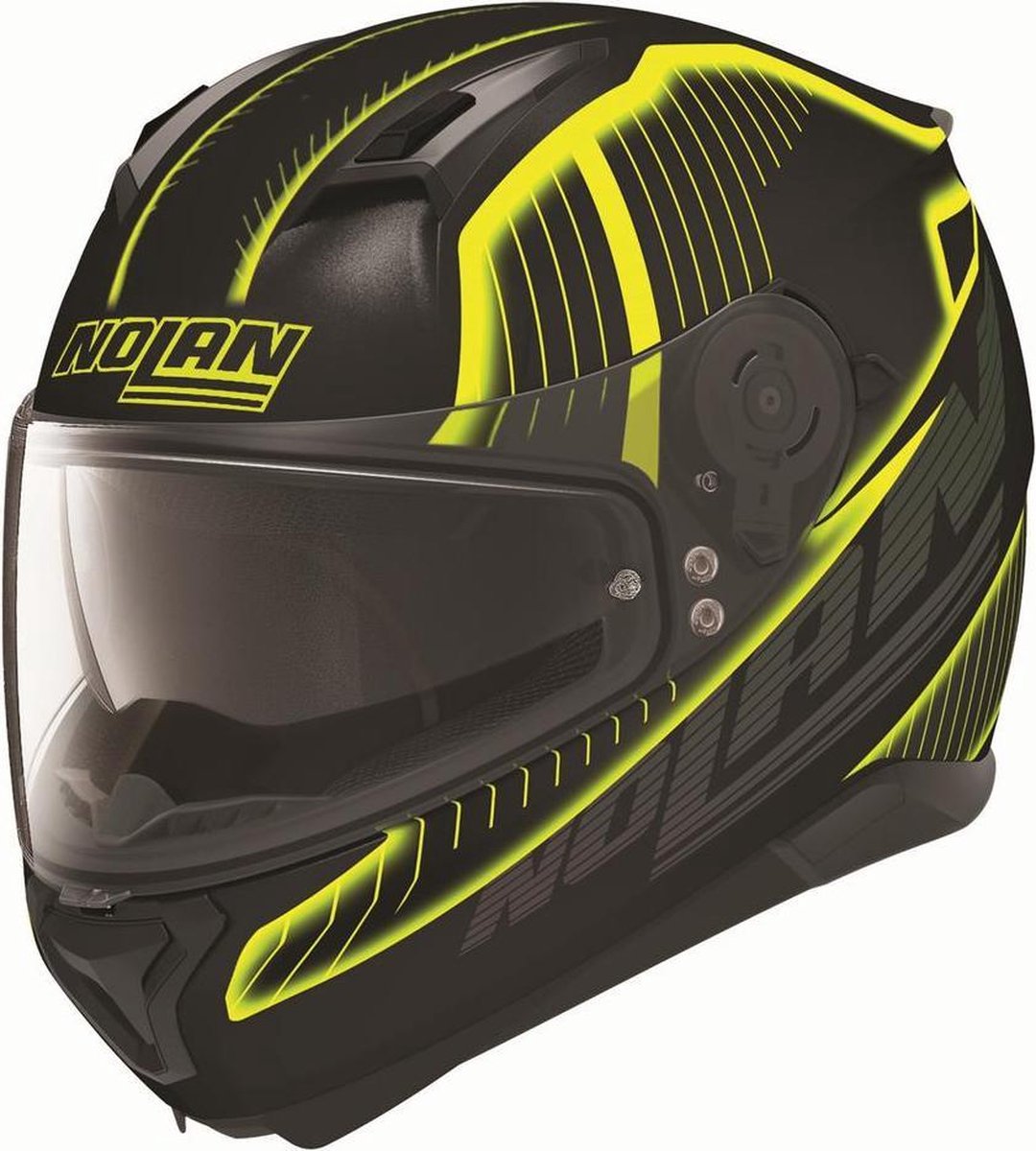 Nolan N87 Harp mat zwart/fluor geel