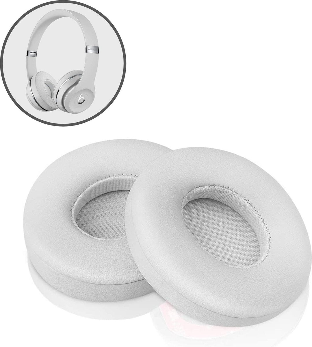 Oorkussens voor Beats By Dr. Dre Solo 2.0/3.0 wireless - Koptelefoon oorkussens voor Beats Solo wit