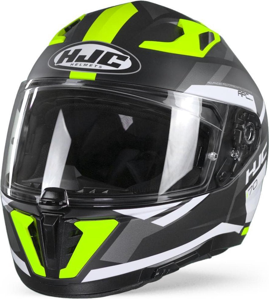 HJC i70 Elim Mc4Hsf Zwart Geel Integraalhelm - Motorhelm - Maat L