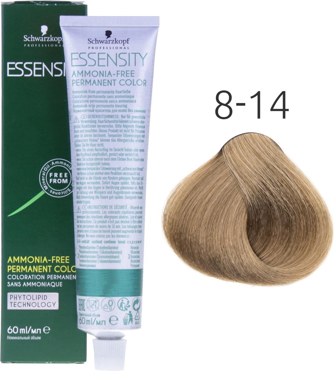 Schwarzkopf - Essensity - Color - 8-14 Lichtblond Cendré Beige - 60 ml