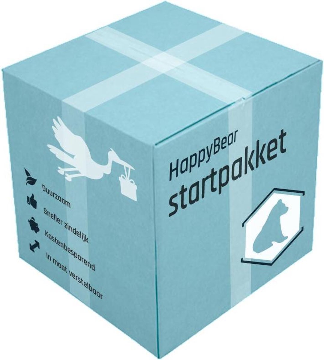 Startpakket wasbare luiers | HappyBear | Pocketluiers | Nachtluiers | Tweedelig systeem | Herbruikbare luiers