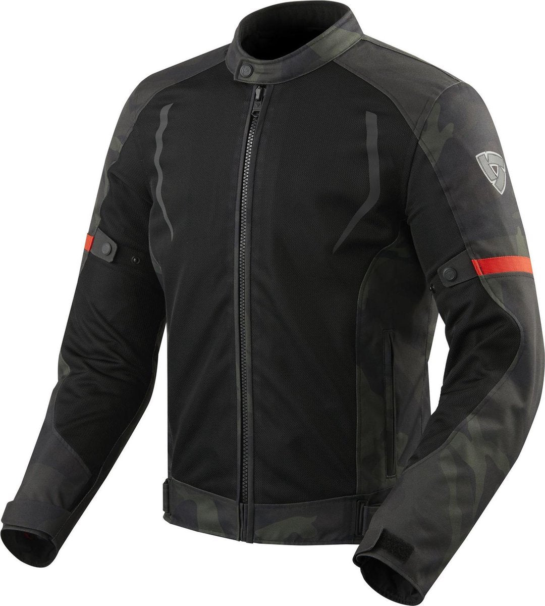 REV'IT! Torque Black Army Green Textile Motorcycle Jacket XZL