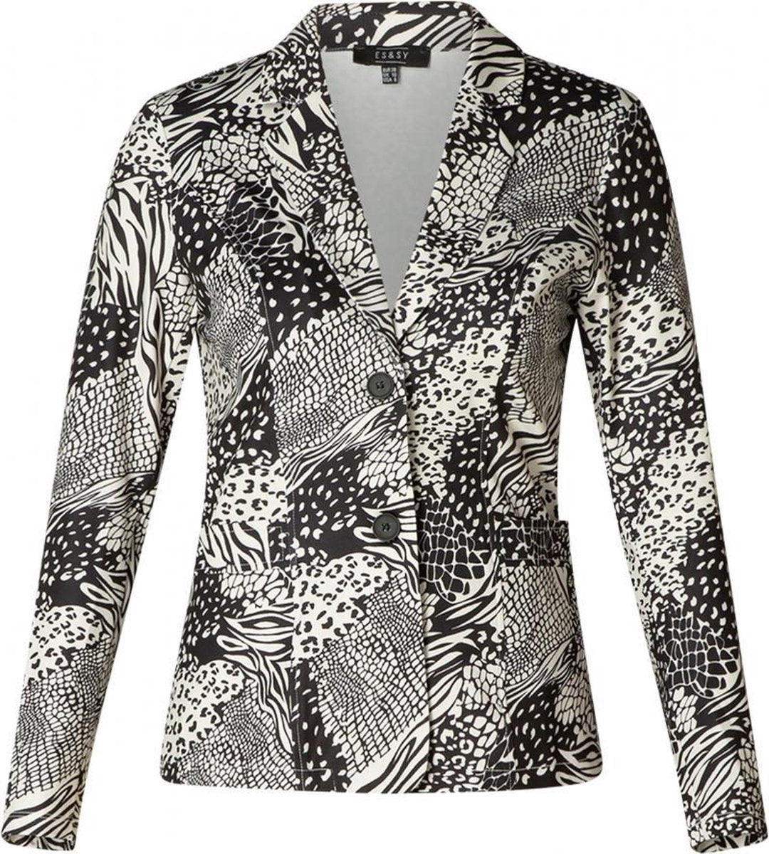 ES&SY Tara Blazer - Black/Multi-Colour - maat 40