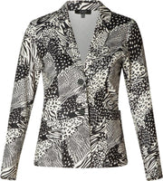 ES&SY Tara Blazer - Black/Multi-Colour - maat 40