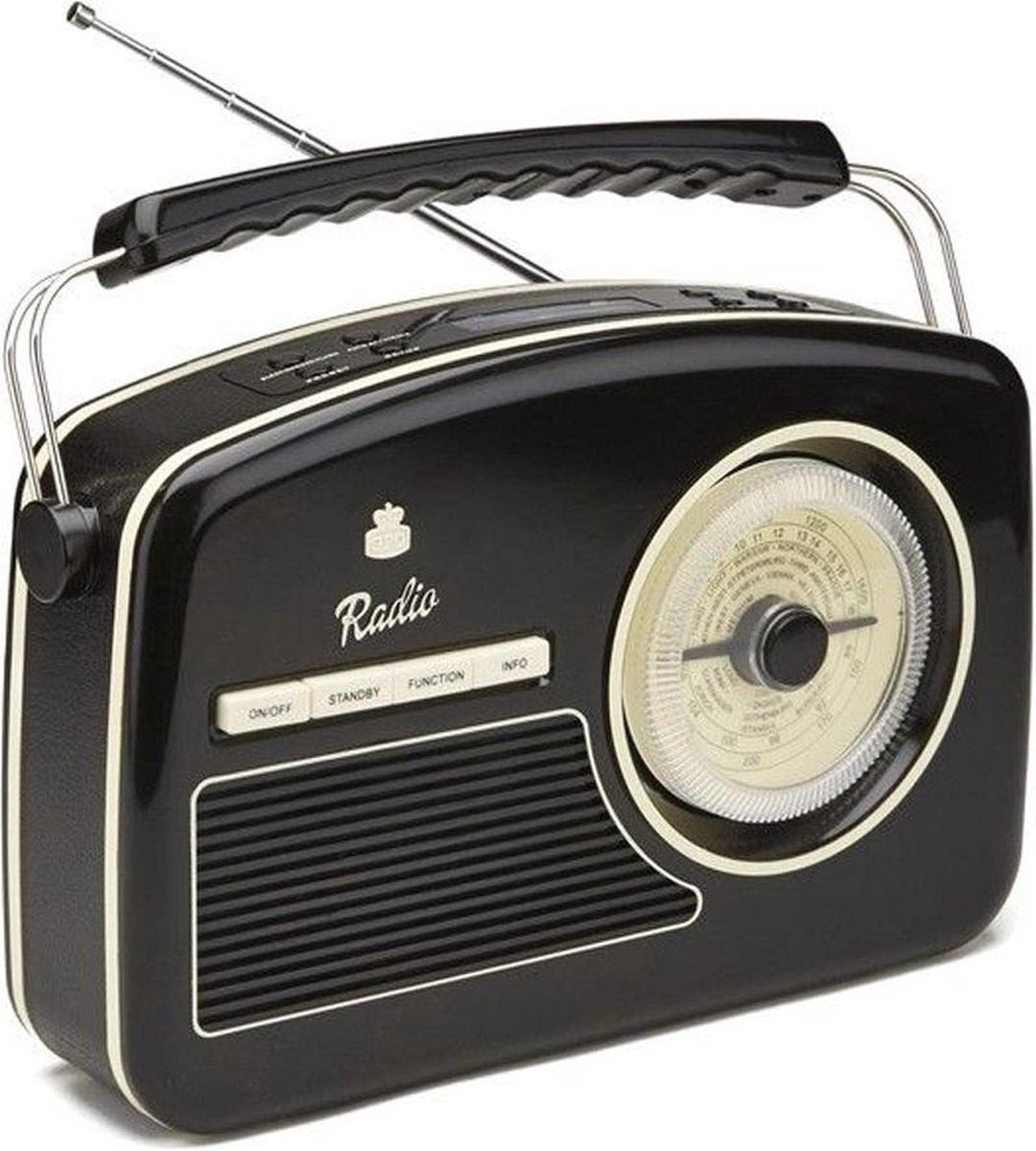 GPO Retro Radio  Retro Radio  Draagbaar - Zwart