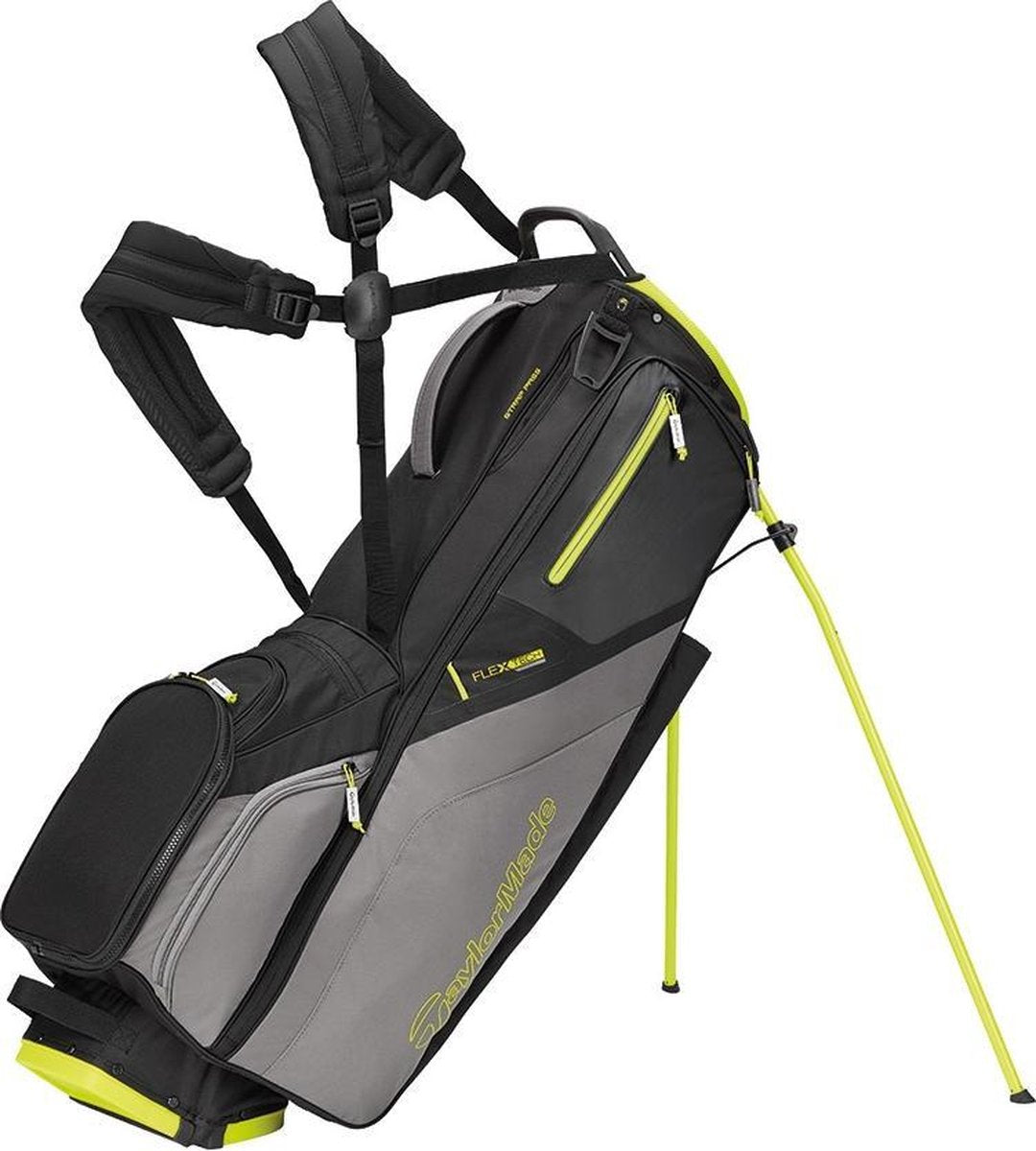 TaylorMade Flextech Standbag 2021 - Zwart Neon Lime