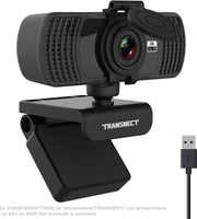 Transnect Webcam voor PC – Webcam met microfoon - Full HD 2K – 4MP - 2560x1440 – 30FPS – webcam cover - Plug & Play - Werk & thuis