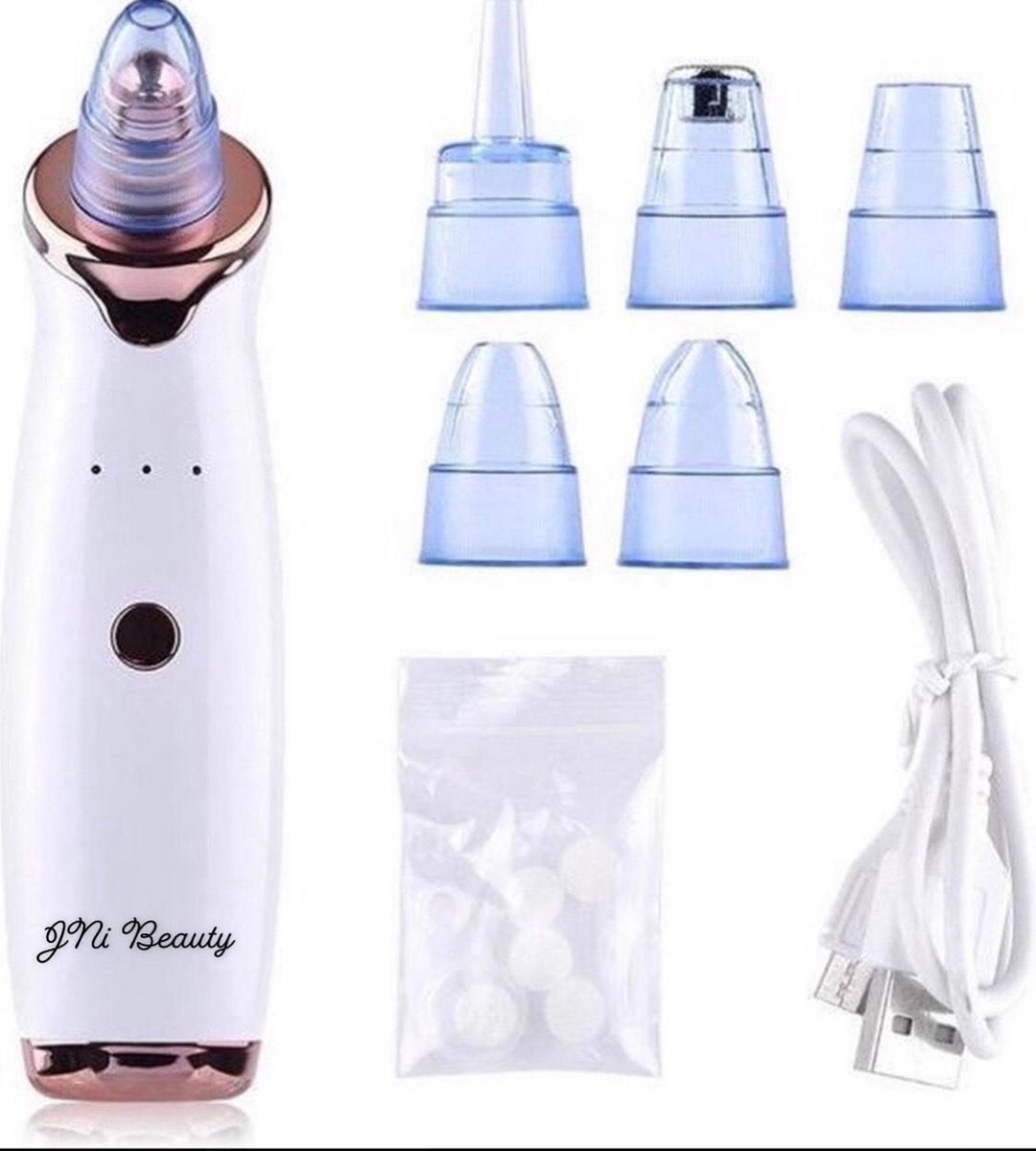 Blackhead remover Vacuum - mee eters verwijderen – meeters remover - Elektrische Vacuüm Mee-eter Verwijderaar - Puisten Verzorging - Pore Cleaner - Gezichtsverzorging – Pore Suction Cleaner - pimple care - Inclusief 5 Opzetstukken