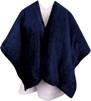 Cosi® Elektrische deken poncho blauw met 3 warmtestanden 180x130cm | Elektrisch knuffeldeken draagbaar als poncho | Bescherming tegen oververhitting en geschikt voor in de wasmachine | Zacht en duurzaam materiaal | Ideaal voor de koude dagen