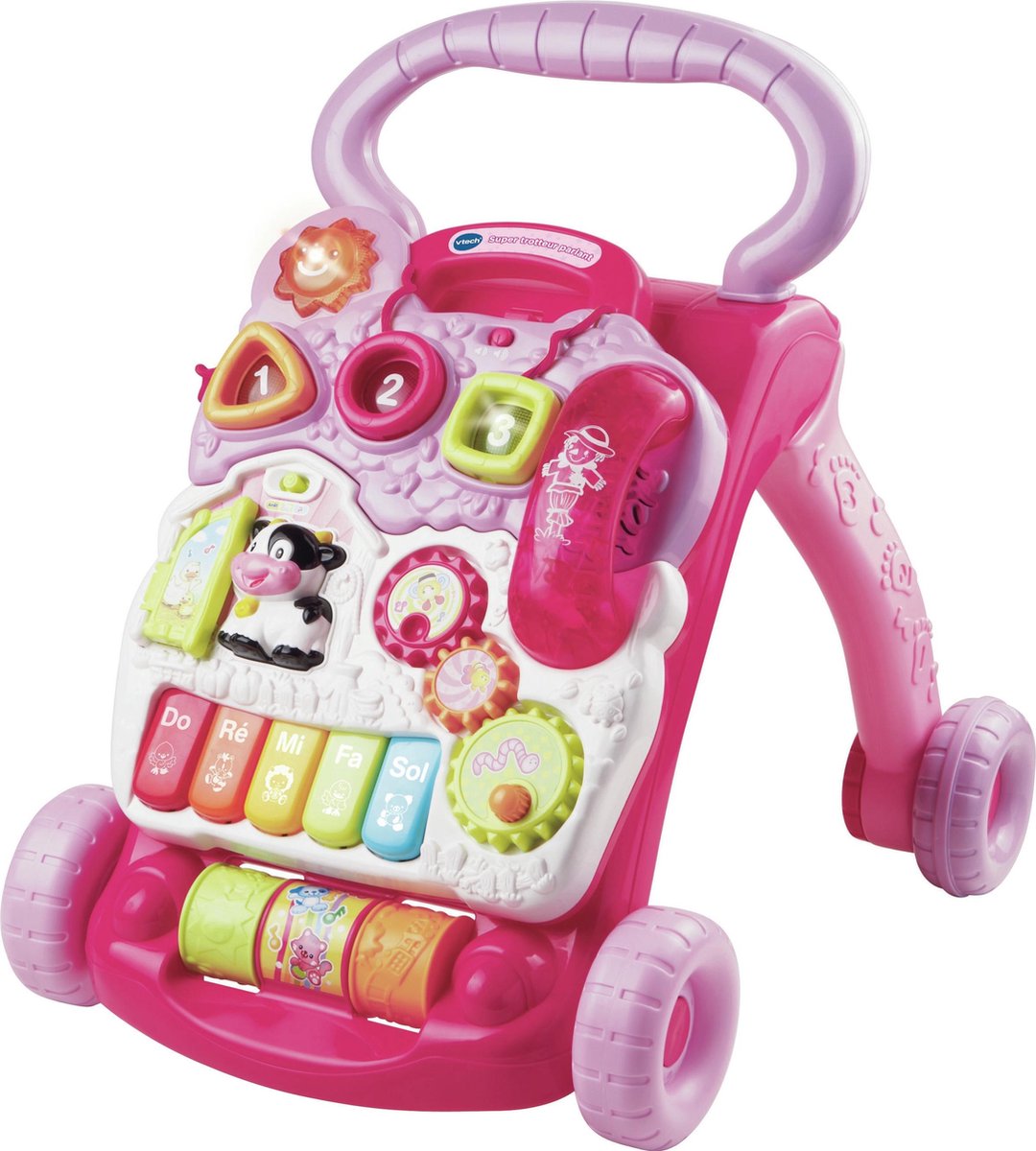 Vtech | Educational Toys - Super Trotteur Parlant 2 En 1 Rose (6-36 M)