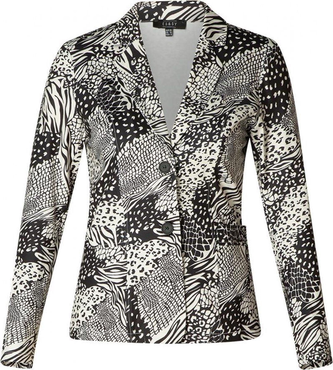 ES&SY Tara Blazer - Black/Multi-Colour - maat 36