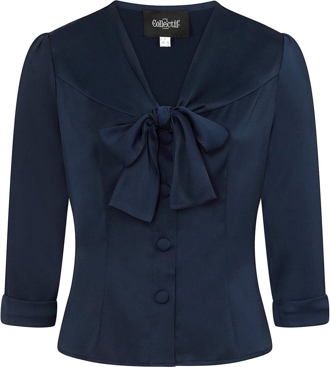 Collectif Andra 40's Blouse Navy