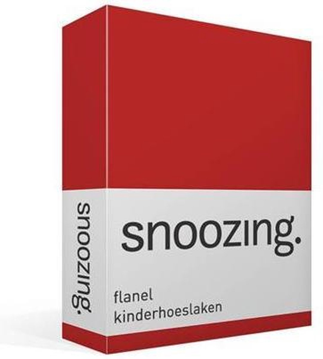 Snoozing - Flanel - Kinderhoeslaken - Ledikant - 60x120 cm - Rood
