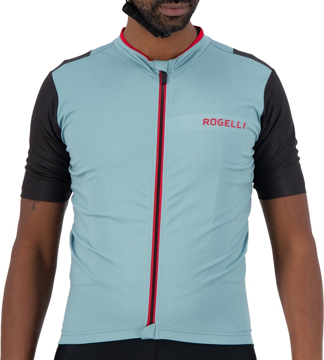 Rogelli Minimal Fietsshirt Heren - Grijs/Zwart/Rood - Maat L