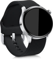 kwmobile 2x horlogeband voor Huawei Watch 3 / Watch 3 Pro - siliconen band voor fitnesstracker - zwart / grijs