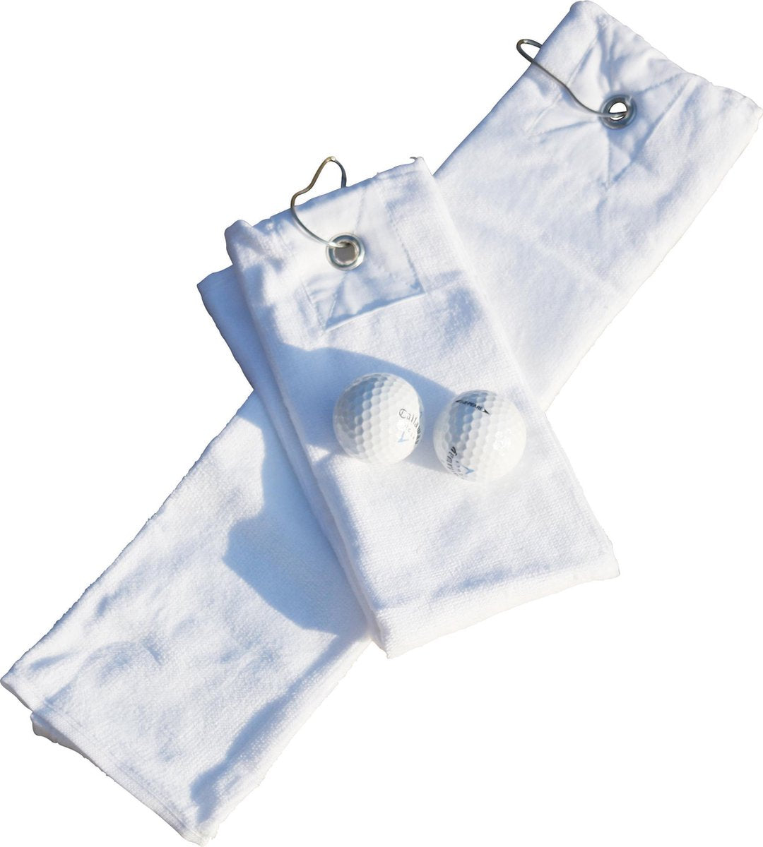 Golf Handdoekje DeLuxe Velours White 400 gram - Set 5 stuks
