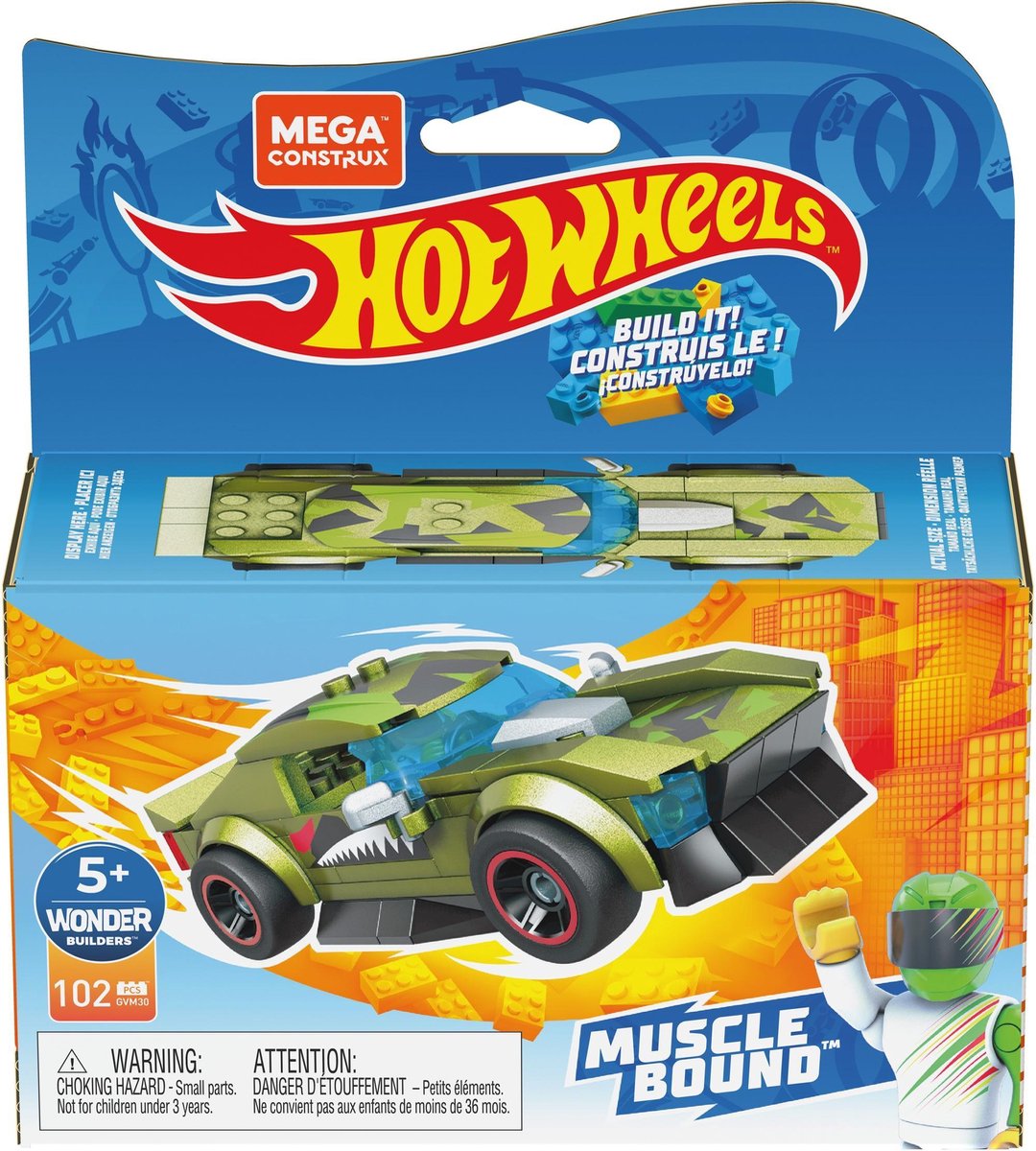 Mega Bloks -  Hot Wheels Muscle Bound Constructie Bouwspeelgoed