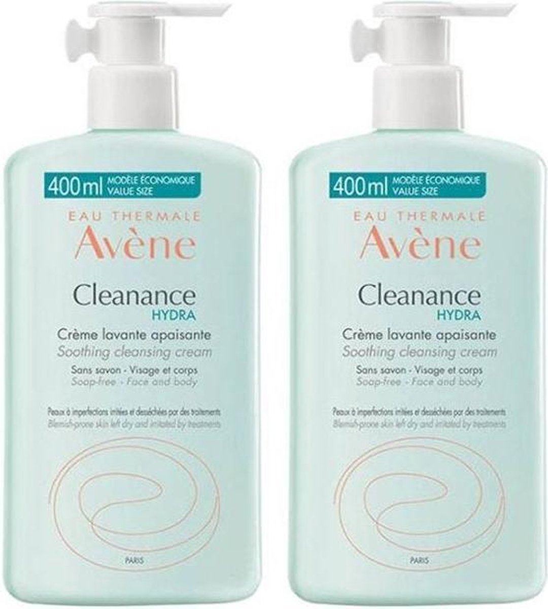 Avène Cleanance Hydra Reinigingscrème  2x400ml