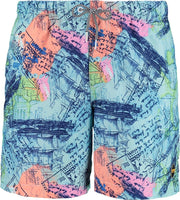 Shiwi swim shorts sailing map - baia blue - M