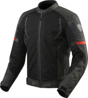 REV'IT! Torque Black Army Green Textile Motorcycle Jacket XL