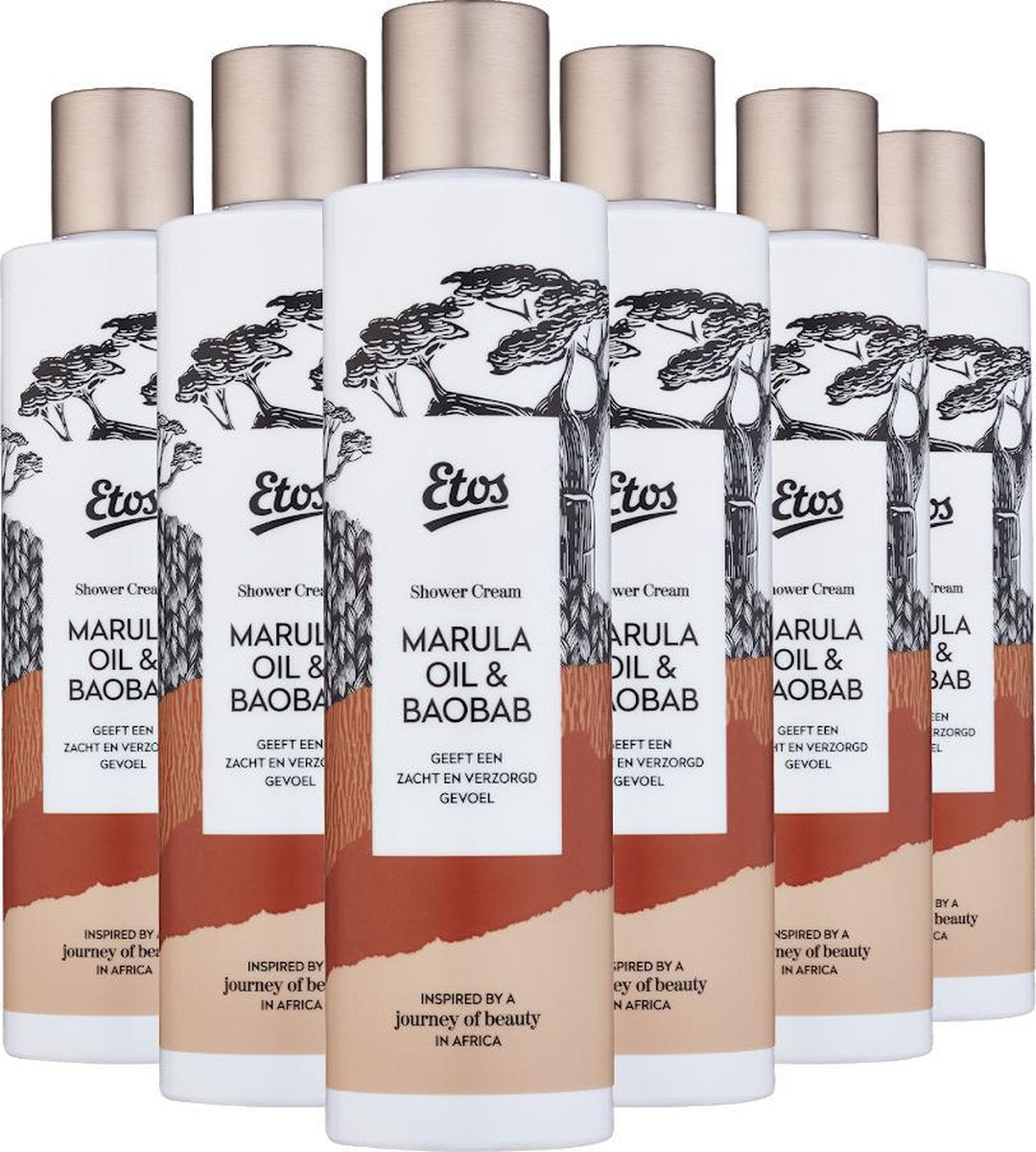Etos Douchegel Journey Of Beauty Marula Oil & Baobab  - 6 x 250 ml