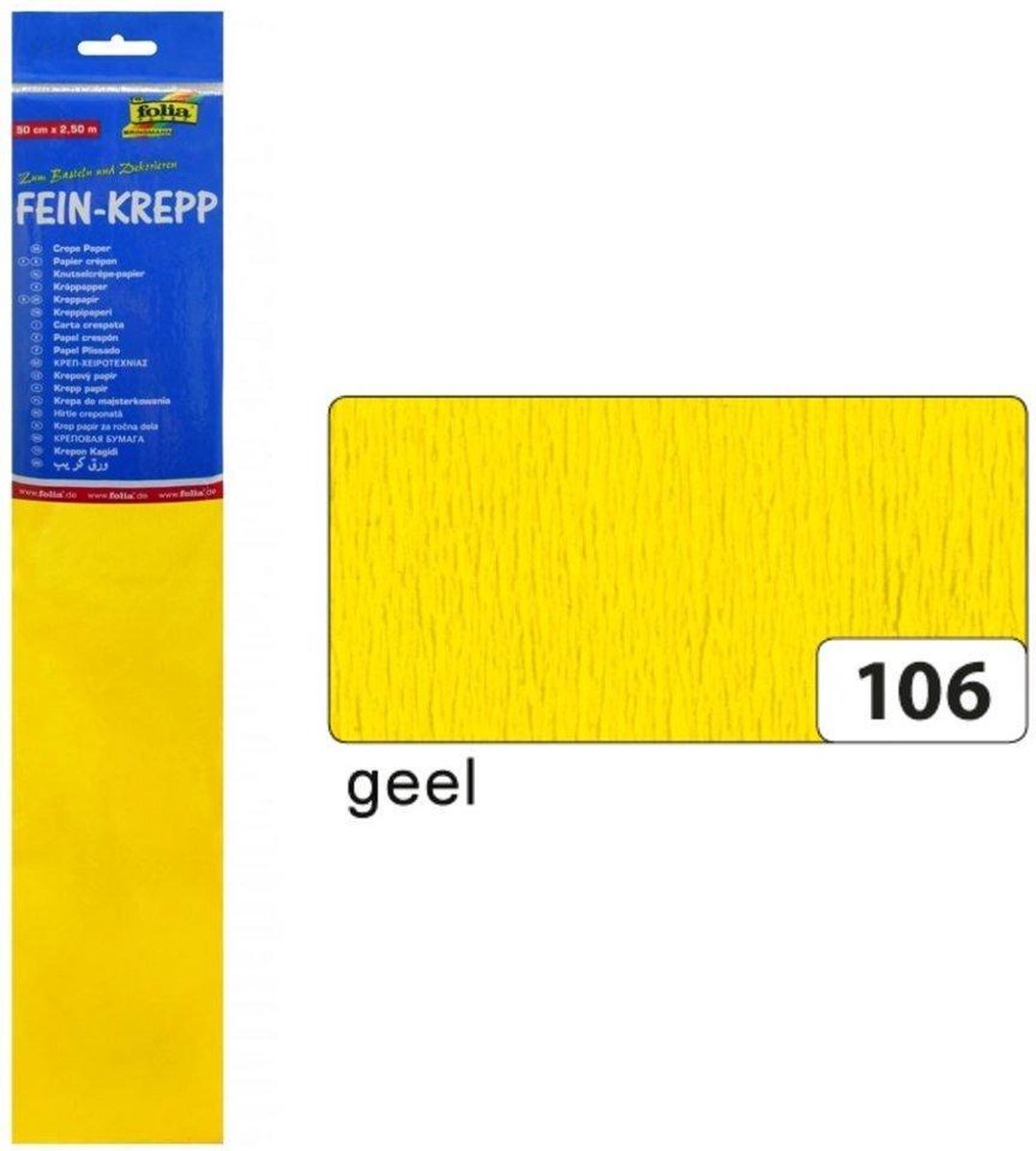 Crêpepapier - Geel - 250x50cm