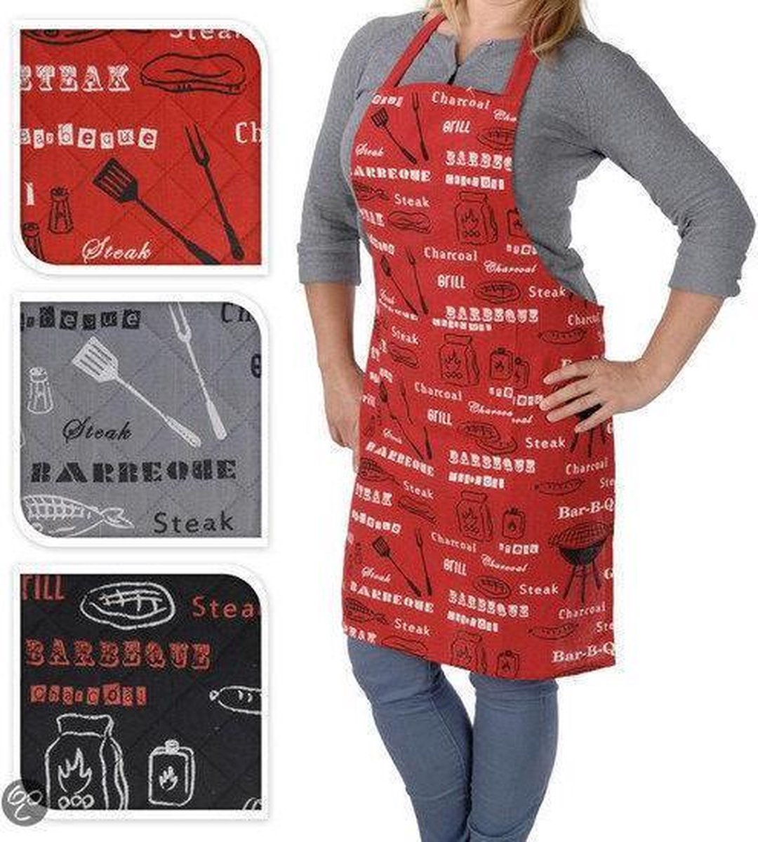 Schort Set BBQ schort met ovenwant