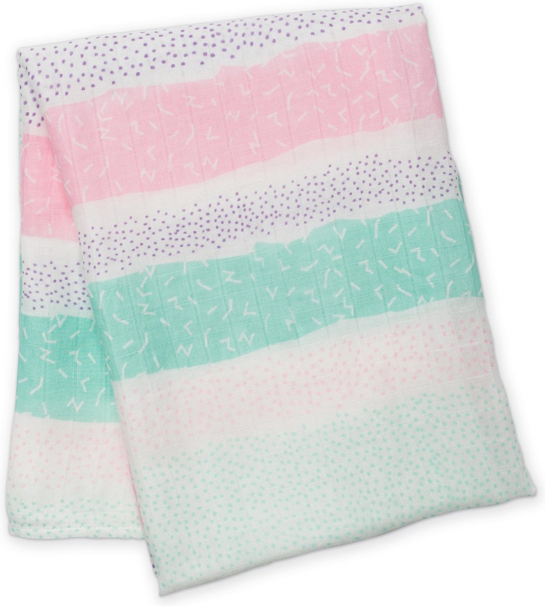 Lulujo - Hydrofiele Bamboo Swaddle Pink Spotted Lines