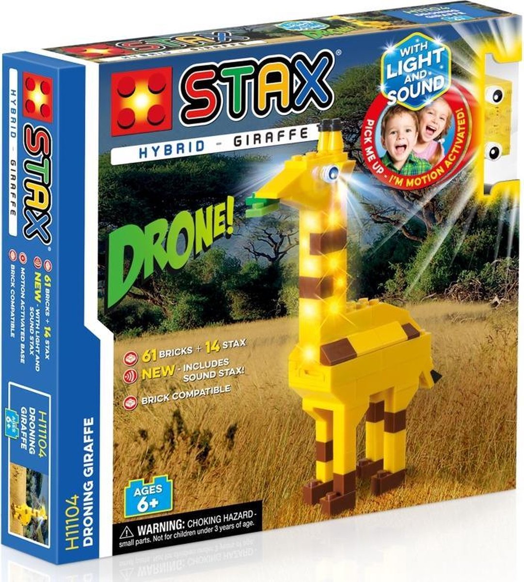 STAX Hybrid H11104 Hongerige Giraffe - Bouwset met LED Licht & Geluid