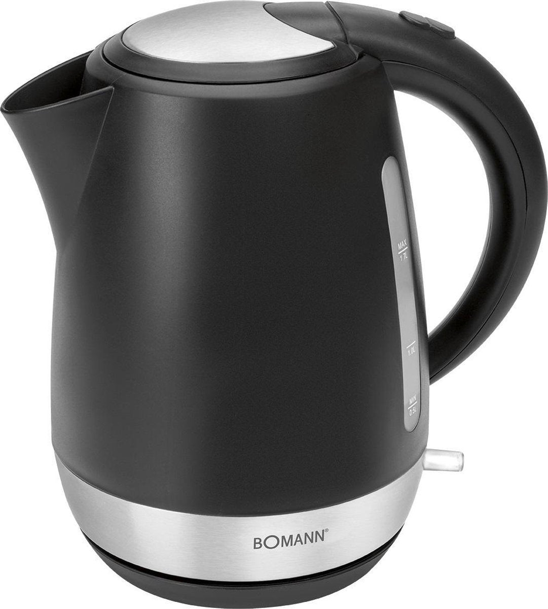 Bomann WK 3004 CB zwart retro waterkoker 2200 watt snoerloos