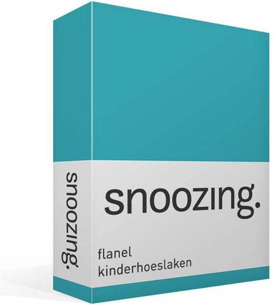 Snoozing - Flanel - Kinderhoeslaken - Ledikant - 60x120 cm - Turquoise