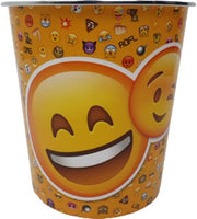 Kinder Prullenbak Emoji Smiley Face - Geel - Ø 21 x 22 cm