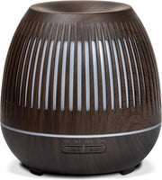 Aroma Diffuser 400ml Led Licht 7 Kleuren Etherische Olie Donkerbruin Luchtbevochtiger Vernevelaar Gaia